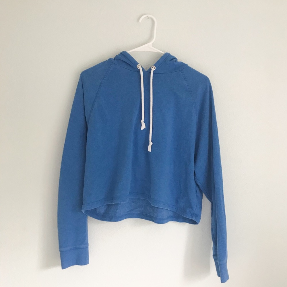 H&M Cropped Blue Hoodie